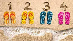 Que chinelos vai escolher? O teste revela para onde é melhor ir de férias